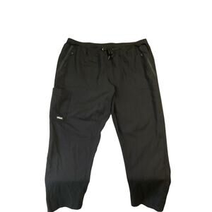 Grey's Anatomy By Barco Women Scrub Pants 3XL Black Jogger IMPACT Zipper 31"